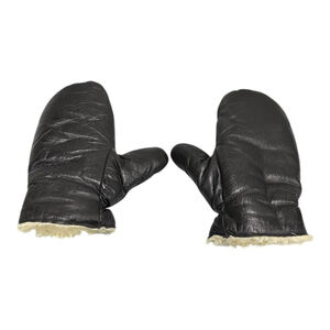Black Leather Mittens Womens Large Lined Insulated Winter Gloves Canada